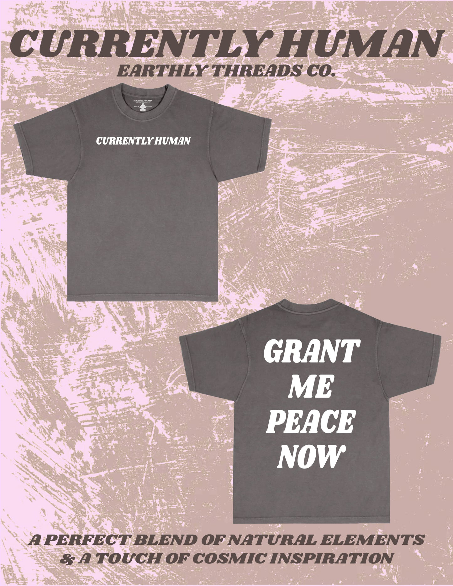 “GRANT ME PEACE NOW” TEE (smoke stone)