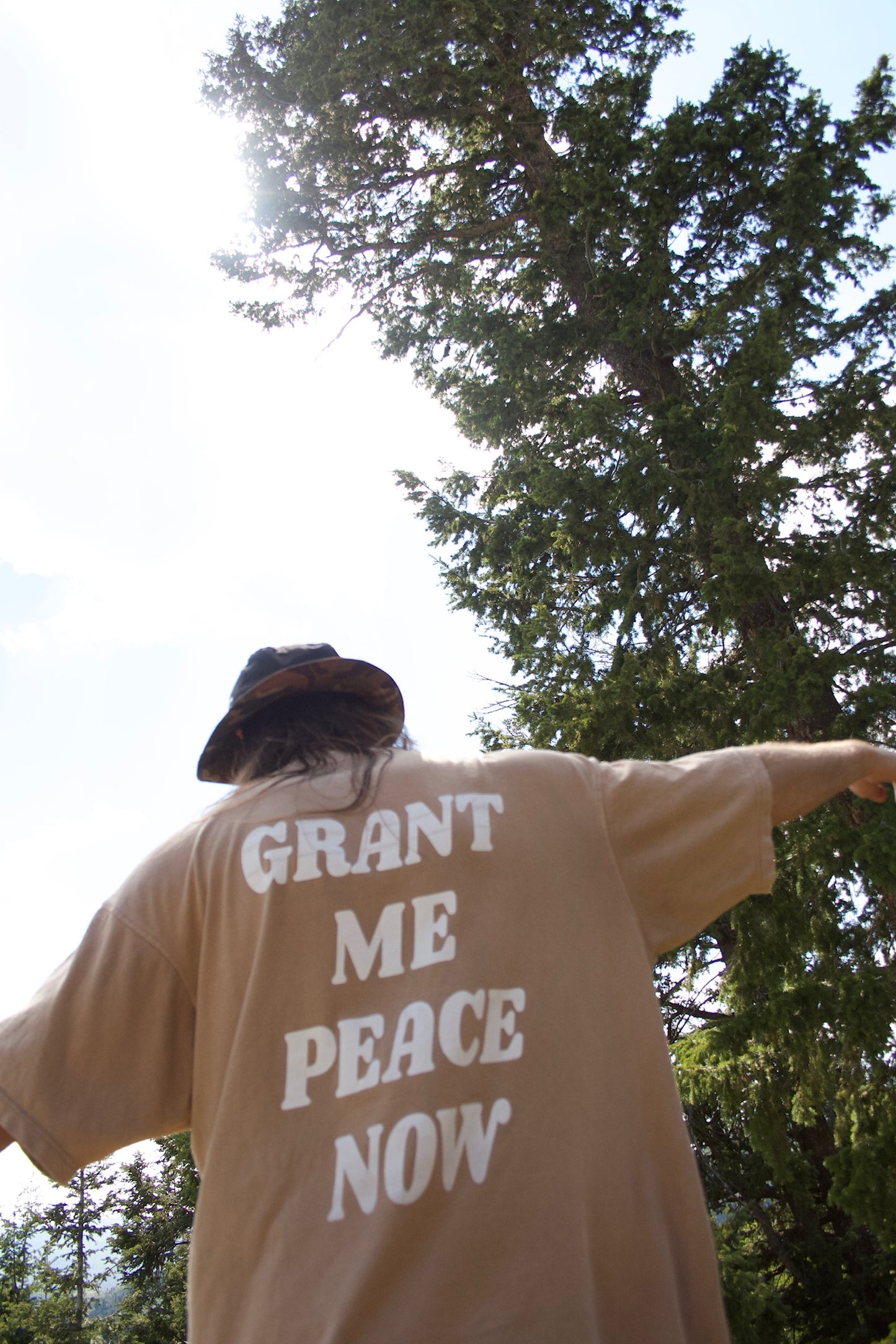 “GRANT ME PEACE NOW” TEE (sand dune)