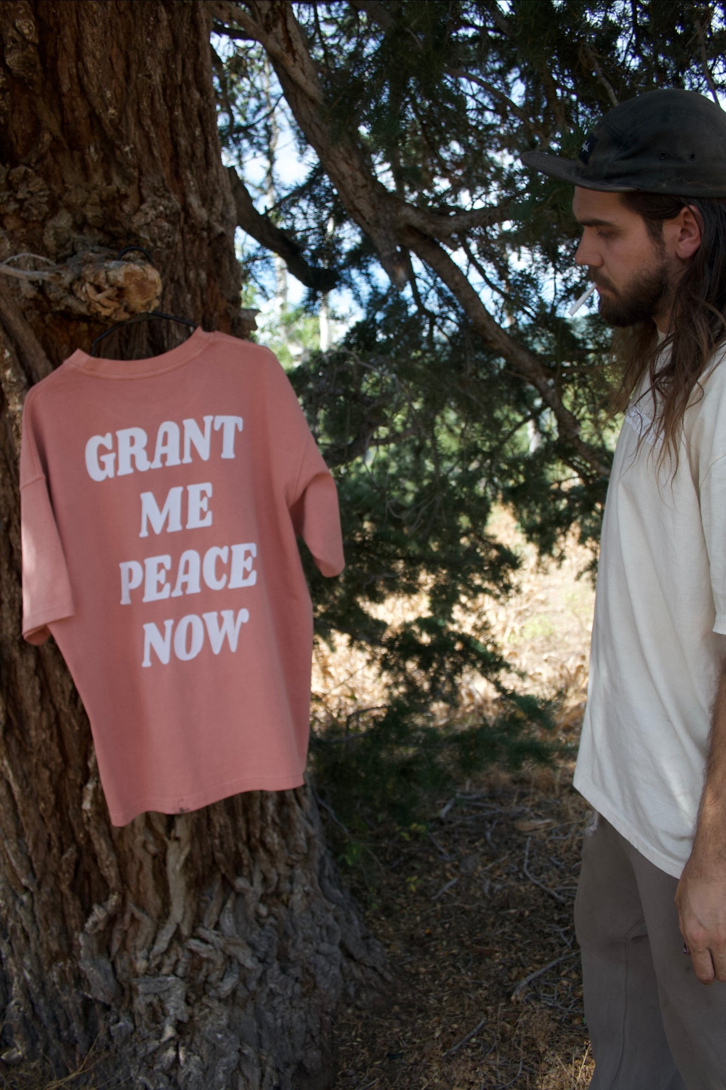 “GRANT ME PEACE NOW” TEE (desert rose)