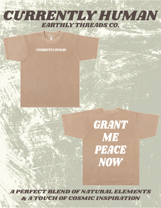 “GRANT ME PEACE NOW” TEE (sand dune)