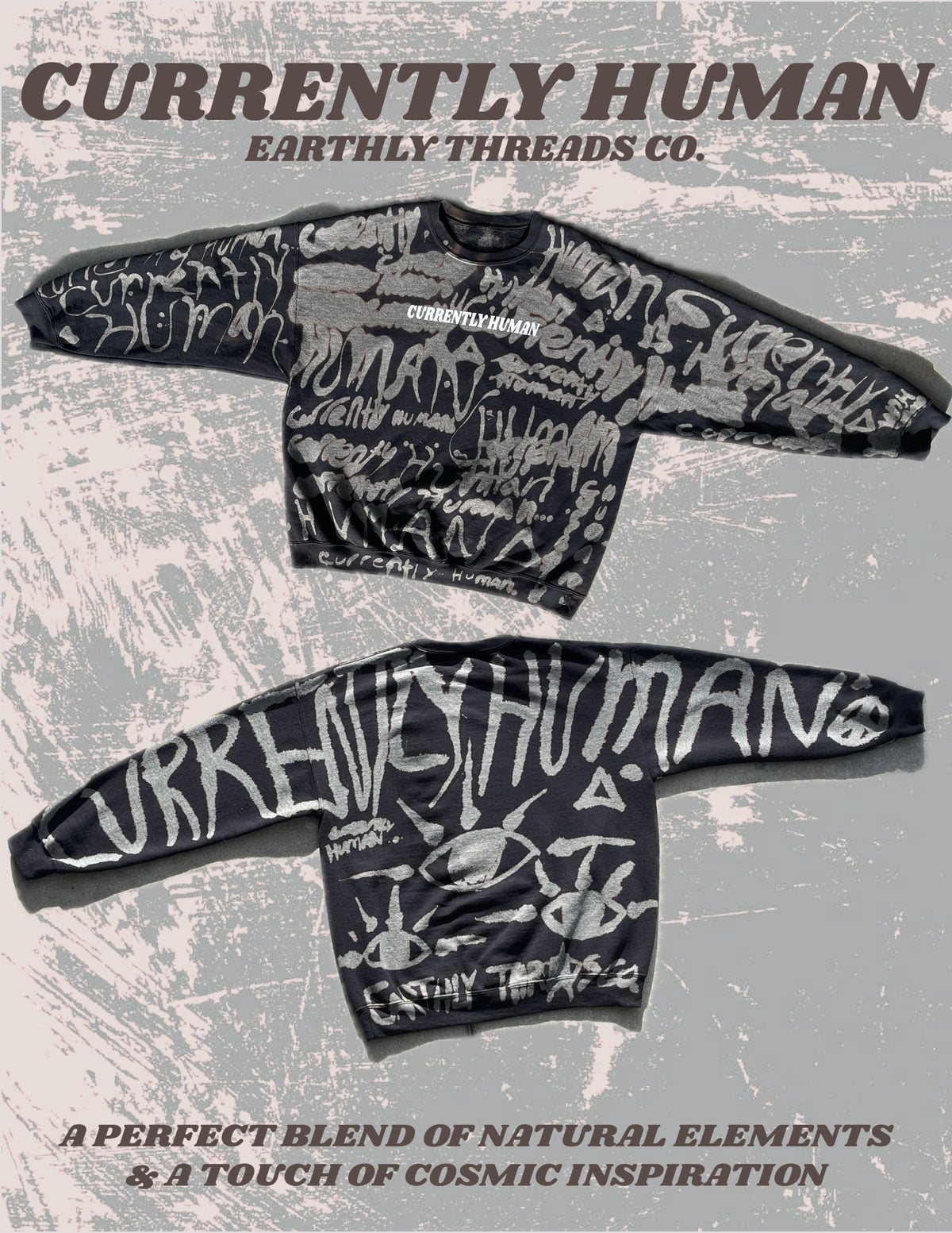 “THIRD EYE DYE” Standard Sweatshirt- Stone Wash Variant - (Each One Uniquely Human)